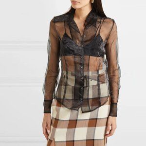 NWT Staud Hendrix Shirt Set Black